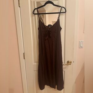AERIE NWT Satin Midi Dress